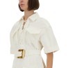 COTTON GABARDINE SHORT DRESS