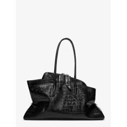 La Passeggiata Medium leather shoulder bag with croco effect