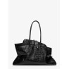 La Passeggiata Medium leather shoulder bag with croco effect