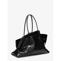 La Passeggiata Medium leather shoulder bag with croco effect
