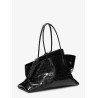 La Passeggiata Medium leather shoulder bag with croco effect