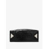 La Passeggiata Medium leather shoulder bag with croco effect