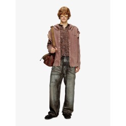 K-Pelto cotton sweatshirt with distressed effect