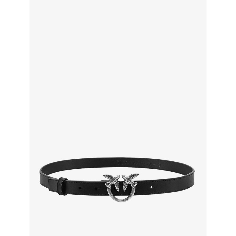 Love berry leather belt with love birds buckle