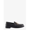 Leather loafer with ff print insert