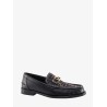 Leather loafer with ff print insert