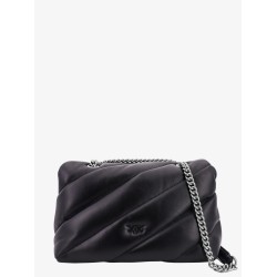 Matelassé leather shoulder bag with iconic love birds buckle