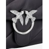 Matelassé leather shoulder bag with iconic love birds buckle