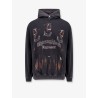 Cotton sweatshirt with frontal thoroughbred print