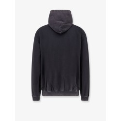 Cotton sweatshirt with frontal thoroughbred print