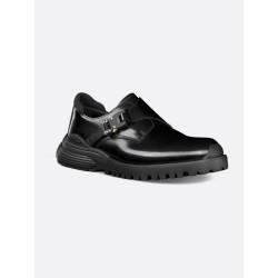 Mocassino derby in pelle con fibbia in alluminio con dettaglio logo