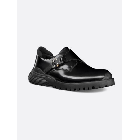 Mocassino derby in pelle con fibbia in alluminio con dettaglio logo