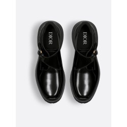 Mocassino derby in pelle con fibbia in alluminio con dettaglio logo