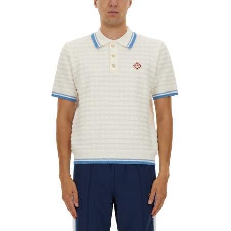COTTON BOUCLÉ POLO SHIRT