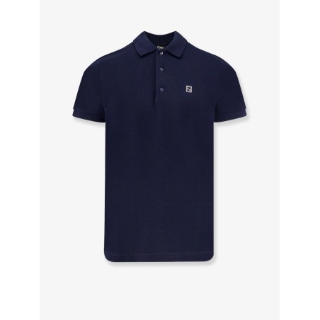 Cotton polo shirt with FF detail