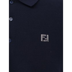 Cotton polo shirt with FF detail