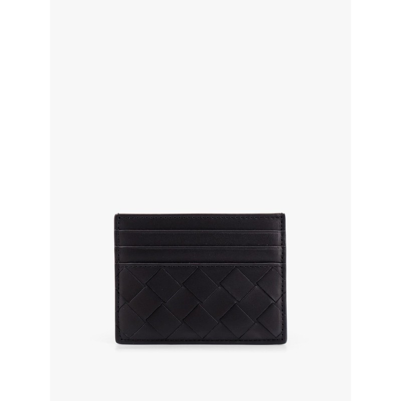 Leather cardholder with Intrecciato motif