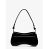 Play Clutch patent fabric shoulder bag