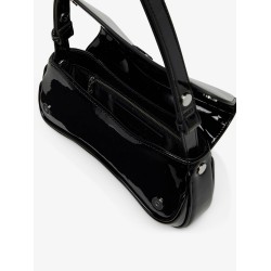 Play Clutch patent fabric shoulder bag