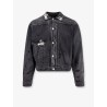 Denim jacket with distressed effect