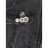 Denim jacket with distressed effect