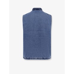 Padded denim vest