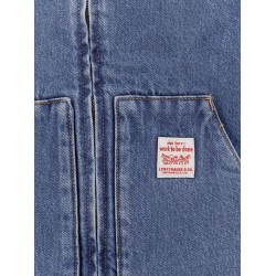 Padded denim vest