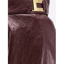 Faux leather skirt
