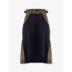 Nylon and wool midi skirt