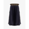 Nylon and wool midi skirt