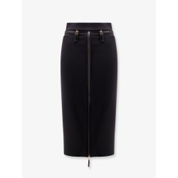 Satin pencil skirt