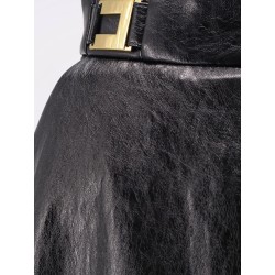 Faux leather skirt