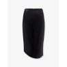 Asymmetrical viscose and wool skirt