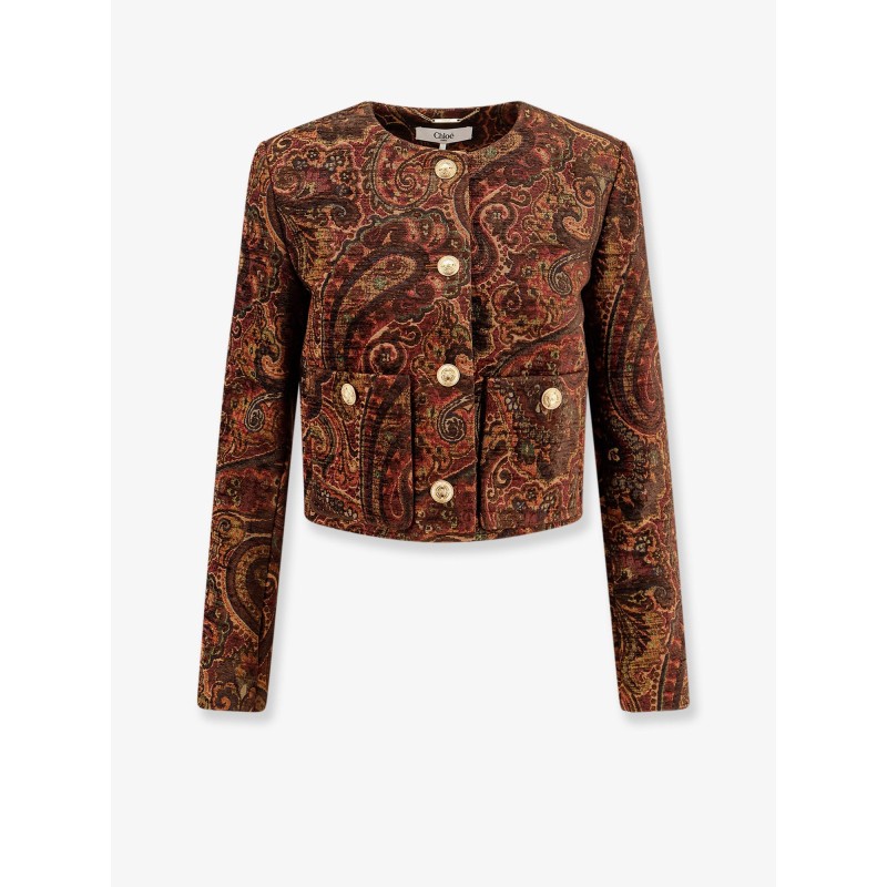 Blazer with multicolor pattern