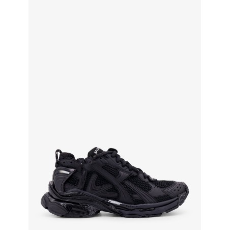 Runner mesh and leather sneakers