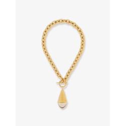 Chloé Prism brass necklace