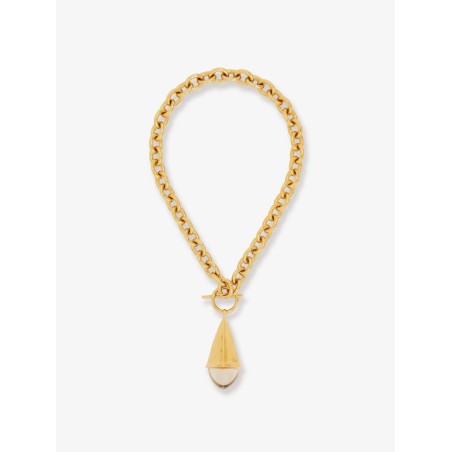 Chloé Prism brass necklace
