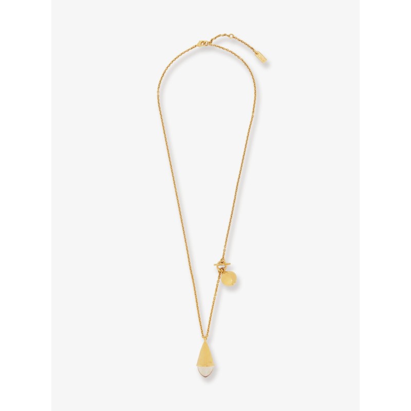 Chloé Prism brass necklace