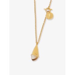 Chloé Prism brass necklace