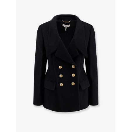 Double-breasted virgin wool blend blazer