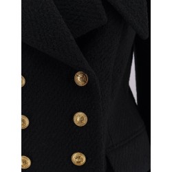 Double-breasted virgin wool blend blazer