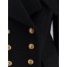 Double-breasted virgin wool blend blazer