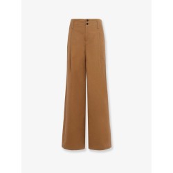 Wide leg canvas trousers