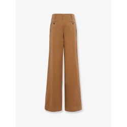 Wide leg canvas trousers