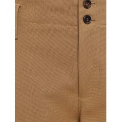 Wide leg canvas trousers