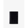 Leather passport holder with Intrecciato motif