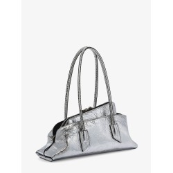 La Passeggiata Small laminated leather shoulder bag