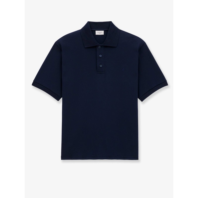 Recycled material polo shirt with Cassandre embroidery