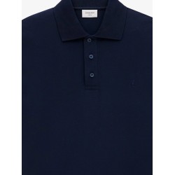 Recycled material polo shirt with Cassandre embroidery