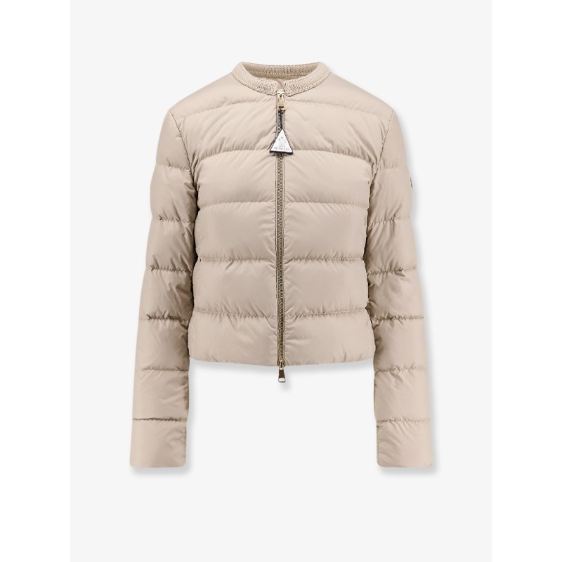 Mauvezin nylon down jacket with embroidered profiles